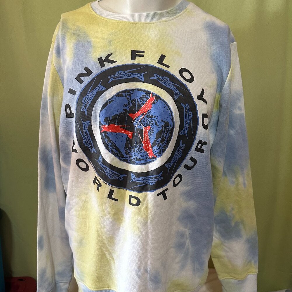 Pink Floyd World Tour 2021 Junk Food Tye Dye Men's Sweater Large Still First in